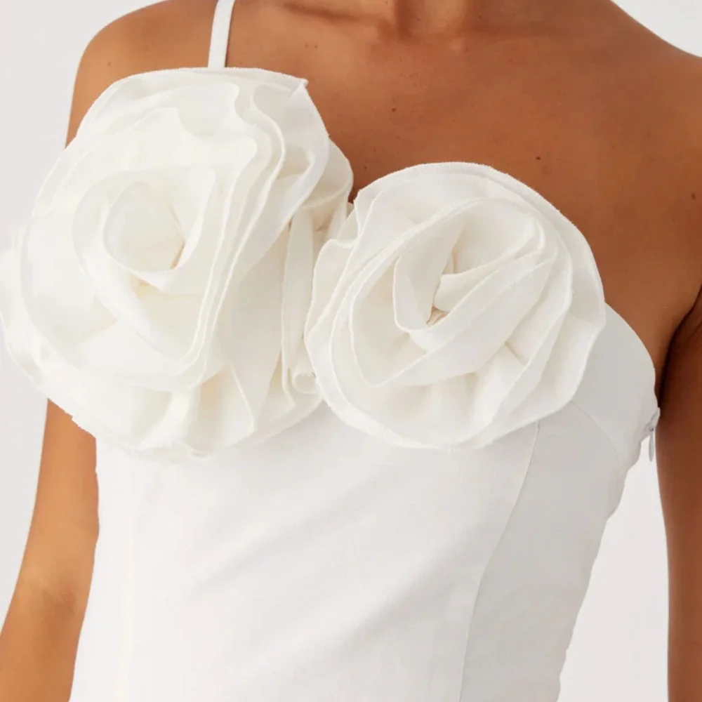 Peppermayo White elijah Mini Dress floral appliqué cotton sz 8 nwt - Picture 5 of 12